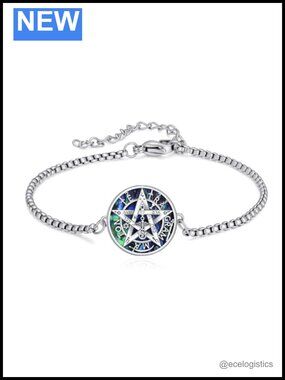 Tetragrammaton Sterling Silver Rope Chain Bracelet Religious Medal